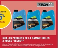Produits de la gamme huiles 2 roues "tech9"