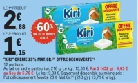 KIRI" CRÈME 29% MAT.GR. OFFRE DÉCOUVERTE