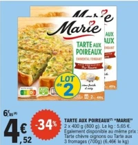 TARTE AUX POIREAUX MARIE