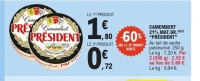 CAMEMBERT 21% MAT.GR. PRÉSIDENT