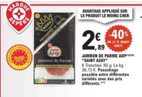 JAMBON DE PARME AOP SAINT AZAY