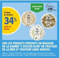 PRODUITS P DE LA GAMME "L'ATELIER BLINI" EN TRAITEUR DE LA MER ET TRAITEUR LIBRE SERVICE