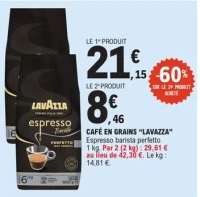 CAFÉ EN GRAINS "LAVAZZA" Espresso barista perfetto 1 kg.