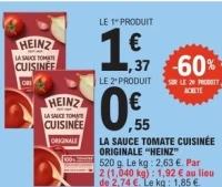 LA SAUCE TOMATE CUISINÉE ORIGINALE "HEINZ"