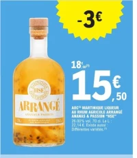 AOC MARTINIQUE LIQUEUR AU RHUM AGRICOLE ARRANGÉ ANANAS & PASSION "HSE" 26.00% vol. 70 cl.