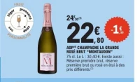AOP CHAMPAGNE LA GRANDE ROSÉ BRUT "MONTAUDON" 75 cl.