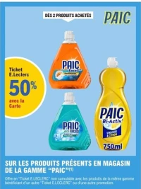 PRODUITS PRÉSENTS EN MAGASIN DE LA GAMME "PAIC"