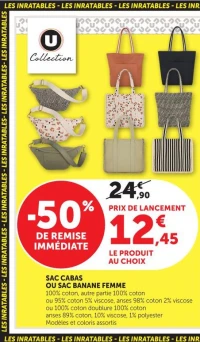 SAC CABAS OU SAC BANANE FEMME