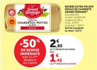 BEURRE EXTRA FIN AOP MOULE DE CHARENTE GRAND FERMAGE