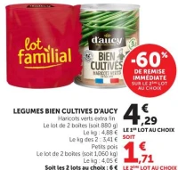 LEGUMES BIEN CULTIVES D'AUCY Haricots verts extra fin