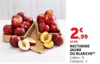 NECTARINE JAUNE OU BLANCHE