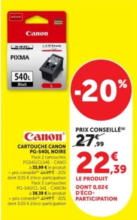 CARTOUCHE CANON PG-540L NOIRE
