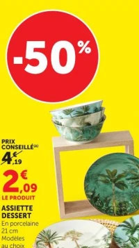 ASSIETTE DESSERT En porcelaine 21 cm