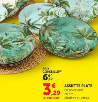 ASSIETTE PLATE En porcelaine 26 cm