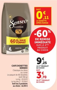 CAFE DOSETTES SENSEO