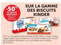 SUR LA GAMME DES BISCUITS KINDER
