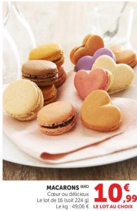 MACARONS Cœur ou délicieux