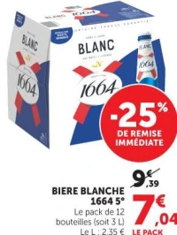 BIERE BLANCHE 1664