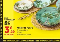 ASSIETTE PLATE En porcelaine 26 cm