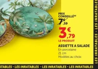ASSIETTE A SALADE En porcelaine 21 cm