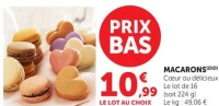 MACARONS Cœur ou délicieux Le lot de 16