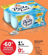 SPECIALITE LAITIERE OFFRE DECOUVERTE PERLE DE LAIT Variétés au choix