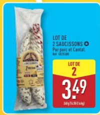 LOT DE 2 SAUCISSONS