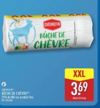 CHÈVREFIN® BÛCHE DE CHÈVRE (A) 23% de mg sur produit fini.