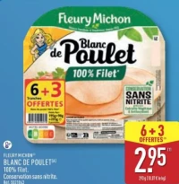 FLEURY MICHON BLANC DE POULET 100% filet. Conservation sans nitrite.