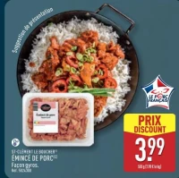 ST-CLÉMENT LE BOUCHER ÉMINCÉ DE PORC Façon gyros.