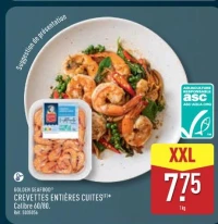GOLDEN SEAFOOD CREVETTES ENTIÈRES CUITES Calibre 60/80.