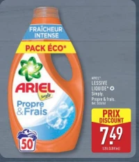 ARIEL LESSIVE LIQUIDE Simply . Propre & frais.