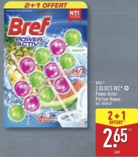 BREF 3 BLOCS WC Power Activ'. Parfum Hawai.