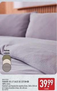NOVITESSE® PARURE DE LIT GAZE DE COTON