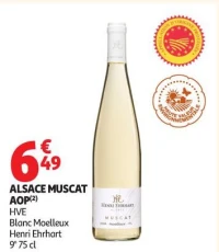ALSACE MUSCAT AOP(2) HVE Blanc Moelleux Henri Ehrhart 9° 75 cl