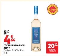 côtes de provence aop(1) cuvée du golfe tradition 75 cl