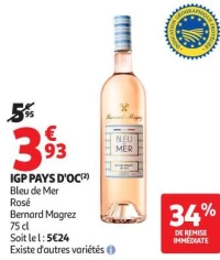 IGP PAYS D'OC(2) Bleu de Mer Rosé Bernard Magrez