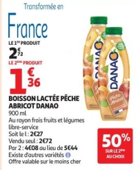 BOISSON LACTÉE PÊCHE ABRICOT DANAO