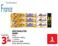 PÂTE FEUILLETÉE MARIE