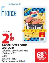 RAVIOLI EXTRA BOEUF LUSTUCRU