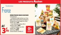 MENU PAUSE SNACK AUCHAN