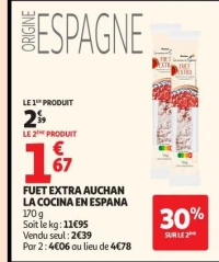FUET EXTRA AUCHAN LA COCINA EN ESPANA