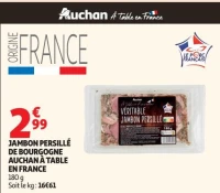 JAMBON PERSILLÉ DE BOURGOGNE AUCHAN À TABLE