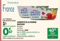 COMPOTE À LA POMME AUCHAN