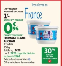 FROMAGE BLANC AUCHAN