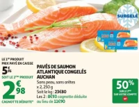 Pavés de saumon atlantique congelés auchan