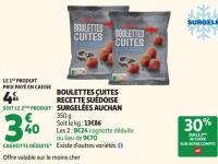 Boulettes cuites recette suédoise surgelées auchan