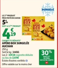 Apéro box surgelée auchan