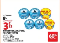THON ENTIER AU NATUREL MSC PETIT NAVIRE