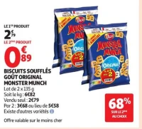 Biscuits soufflés goût original Monster Munch